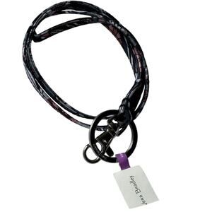 Vera Bradley Women’s Lighten Up Lanyard Ornate Blooms Keychain Ring & Clip NWT
